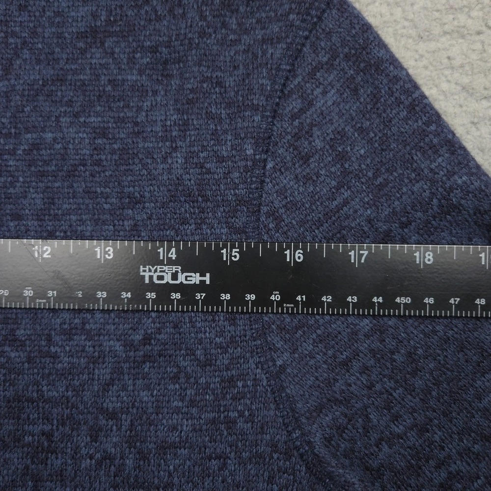 Woolrich Blue Heather Quarter Zip Sweater Fleece Pullover Mens Large Hiking - Picture 10 of 11